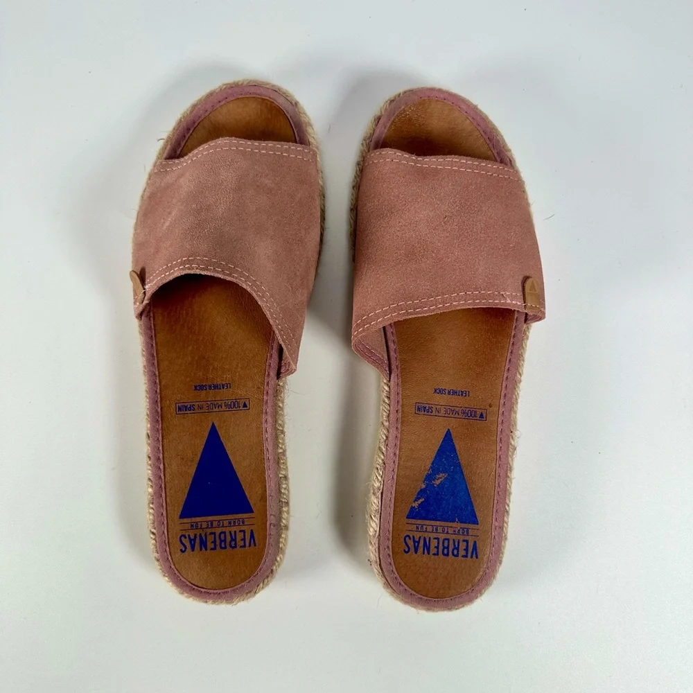 Verbenas Women's Suede Pink Andrea Slide Sandals